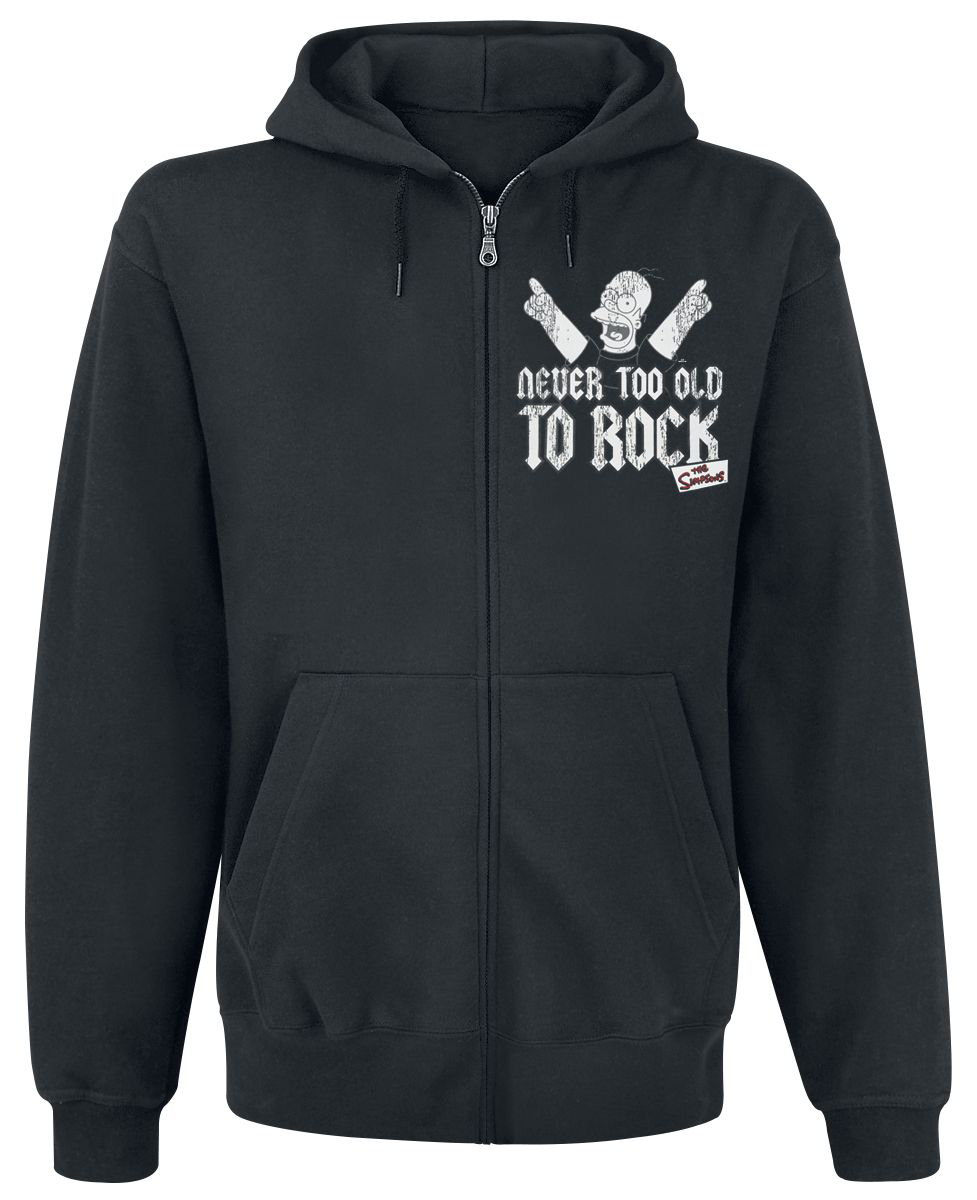 Толстовка з блискавкою "The Simpsons-Never To Old To Rock" L Чорний (13484)