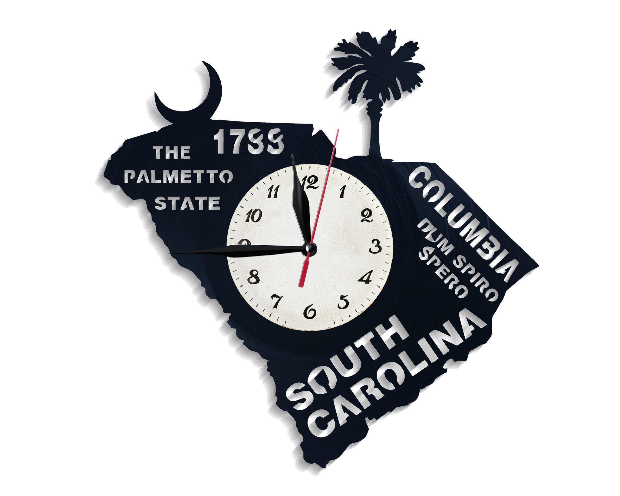 Часы настенные Южная Каролина 2833 из виниловой пластинки