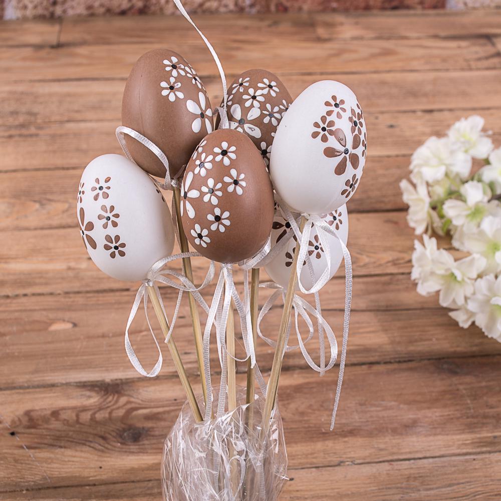 Яйца пластиковые пасхальные яйца для декора 6 шт. (3580-15)