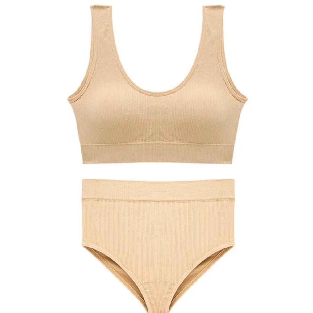 Комплект нижньої білизни в рубчик S/M Темно-пудровий (1440) - фото 9 Комплект нижньої білизни в рубчик S/M Темно-пудровий (1440) - фото 9