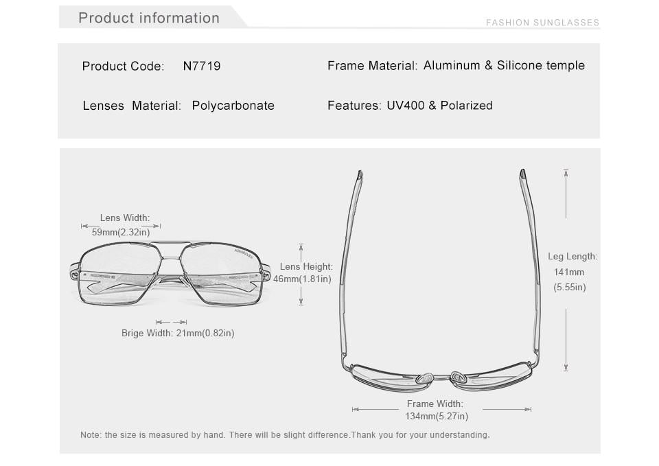 Мужские солнцезащитные очки KINGSEVEN DESIGN N7719 в классической оправе с поляризованными линзами Коричневый - фото 3 Мужские солнцезащитные очки KINGSEVEN DESIGN N7719 в классической оправе с поляризованными линзами Коричневый - фото 3