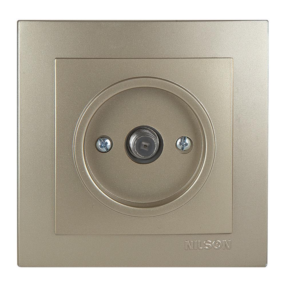 Розетка Nilson Touran SAT F-разъем Золотой (24151035)