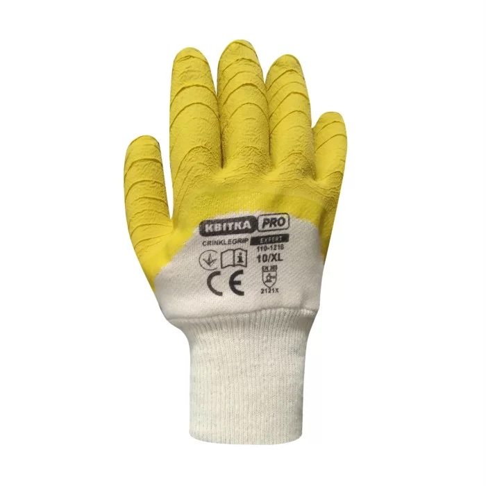 Перчатки с латексным покрытием КВИТКА PRO CrinkleGrip Expert XL (110-1218-10-IND)