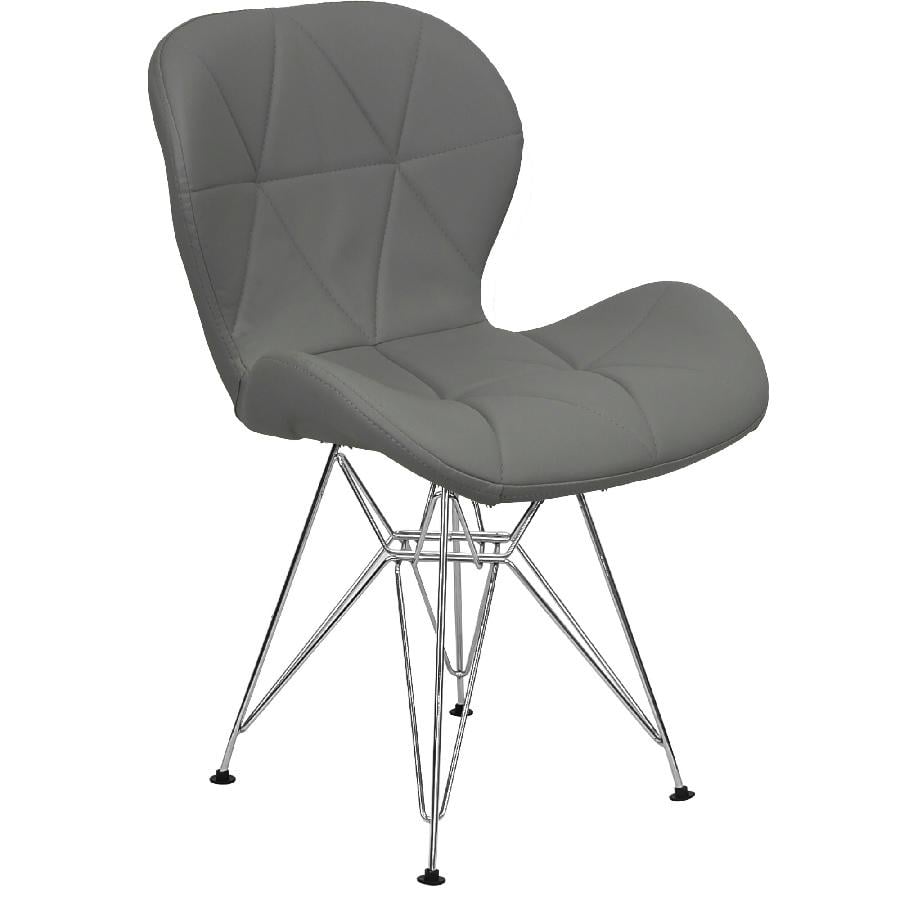 Стул Стар S металлические ножки экокожа Серый (31961247) Стул Стар S металлические ножки экокожа Серый (31961247)