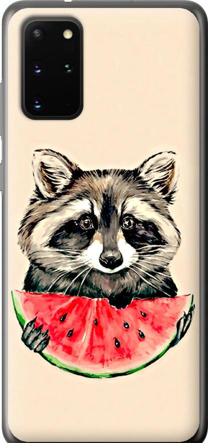 Чехол на Samsung Galaxy S20 Plus Енотик с арбузом (4605t-1822-42517) Чехол на Samsung Galaxy S20 Plus Енотик с арбузом (4605t-1822-42517)