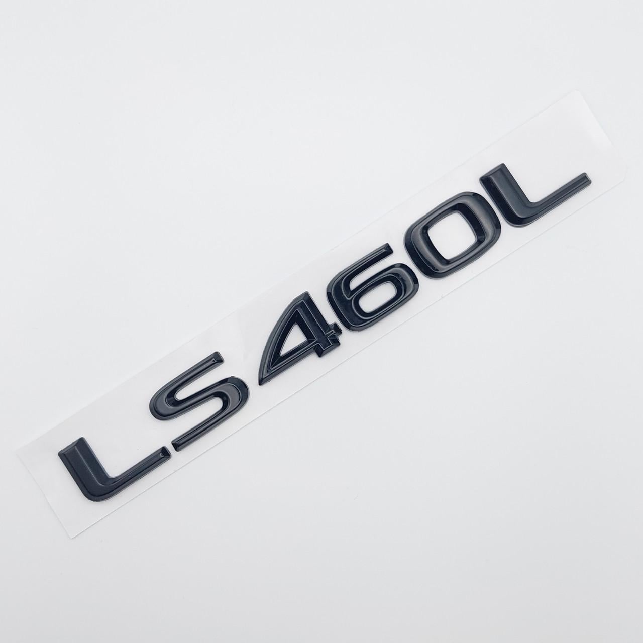 Эмблема надпись LS460L Lexus металл 19,5х2 см Черный глянцевый (1736886601)