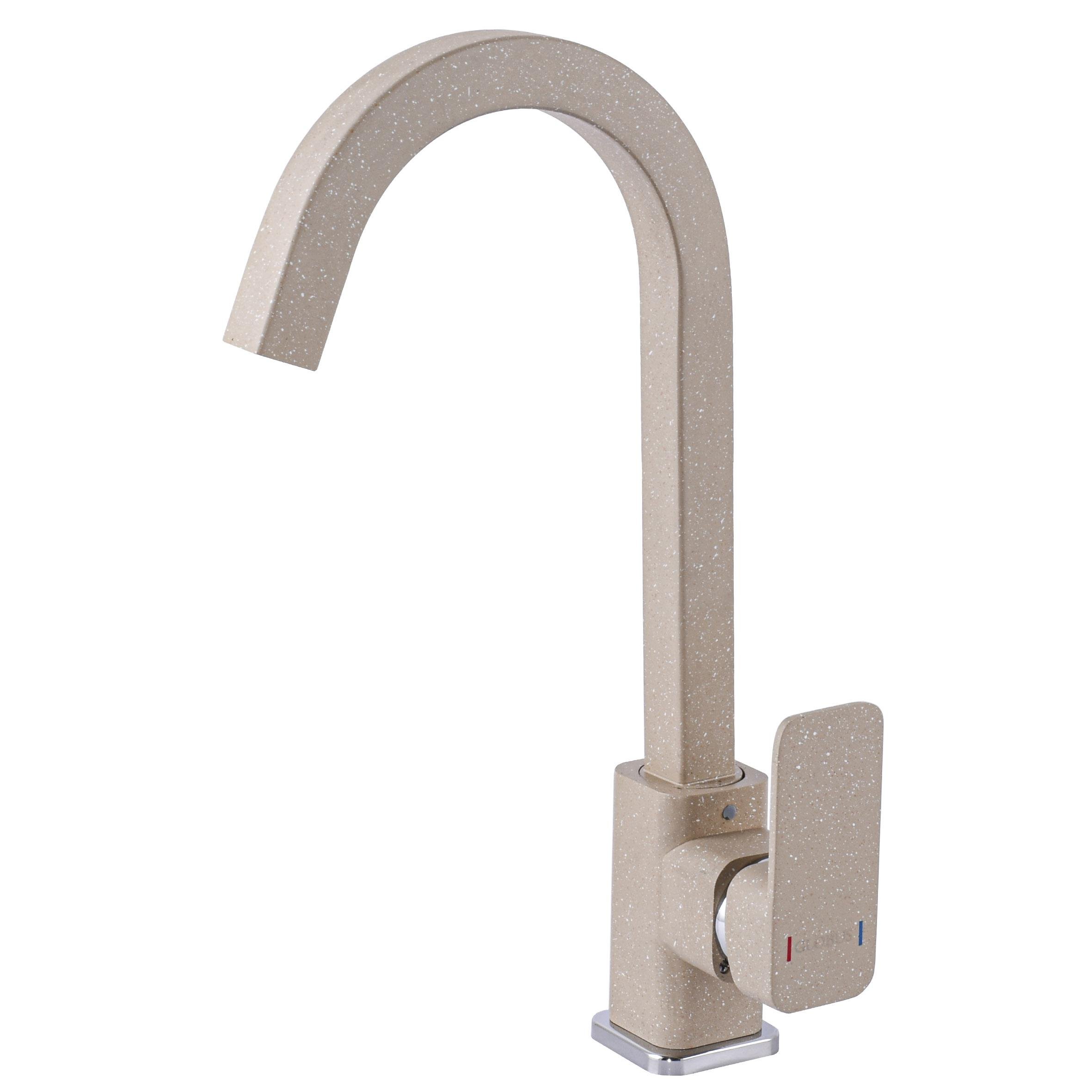 Смеситель для кухни Globus Lux Milano GLM-203SQ-FRANKE 000014944 однорычажный Бежевый (108356)