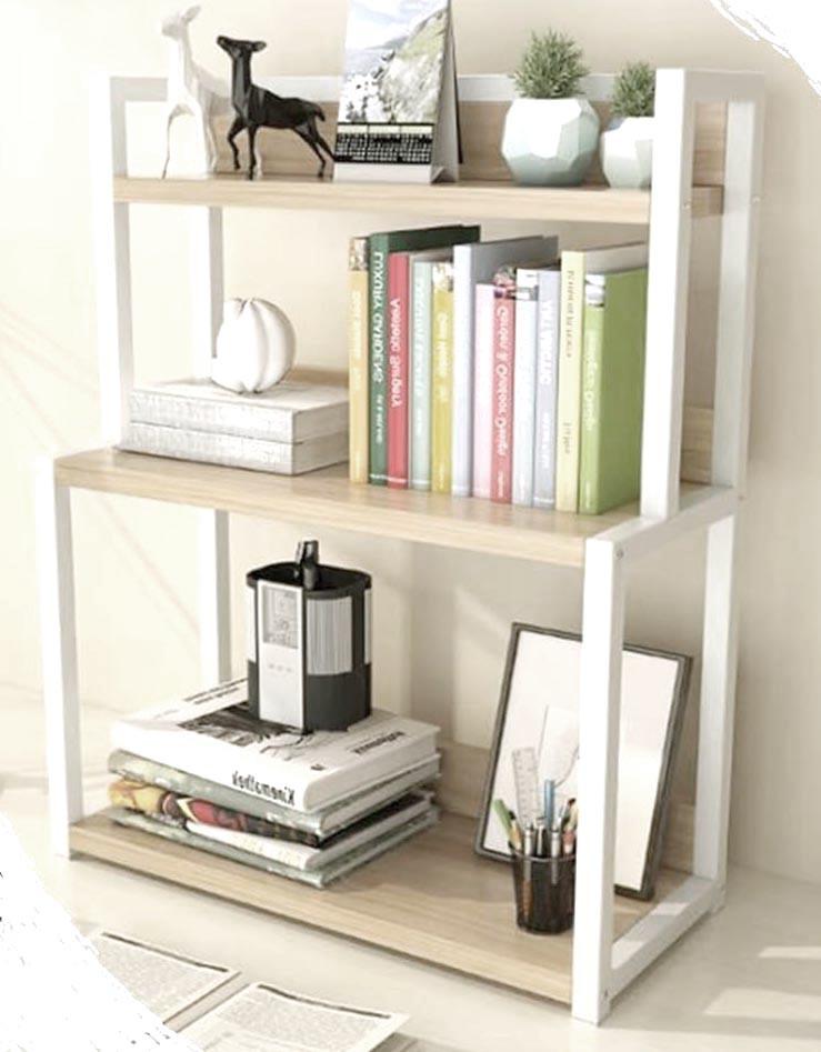 Полка-надстройка настольная из дерева Лумира бланже-зефир (АКД-01240120)