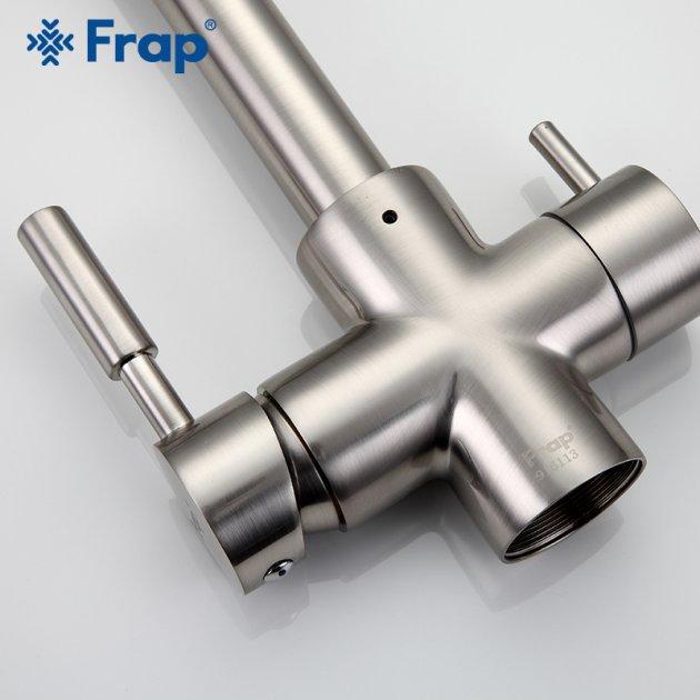 Змішувач для кухні Frap H52 F4352-5 на дві води Сатин - фото 5 Змішувач для кухні Frap H52 F4352-5 на дві води Сатин - фото 5