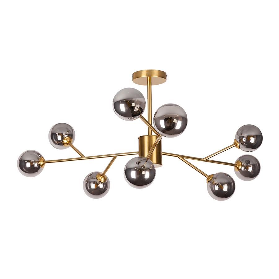 Люстра молекула потолочная Levistella 7529806-9 BRZ/BK плафон черный Бронза