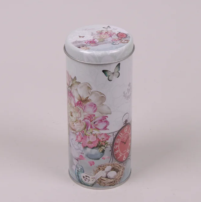 Коробка металлическая круглая Flora 36079