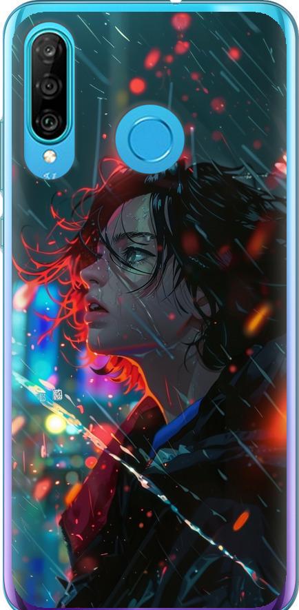 Чехол на Huawei P30 Lite Ночные огни (6096t-1651-42517)