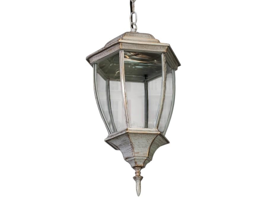 Садовый светильник подвесной под патрон Е27 Белый/Патина (DJ001-M-H WH) - фото 2 Садовый светильник подвесной под патрон Е27 Белый/Патина (DJ001-M-H WH) - фото 2