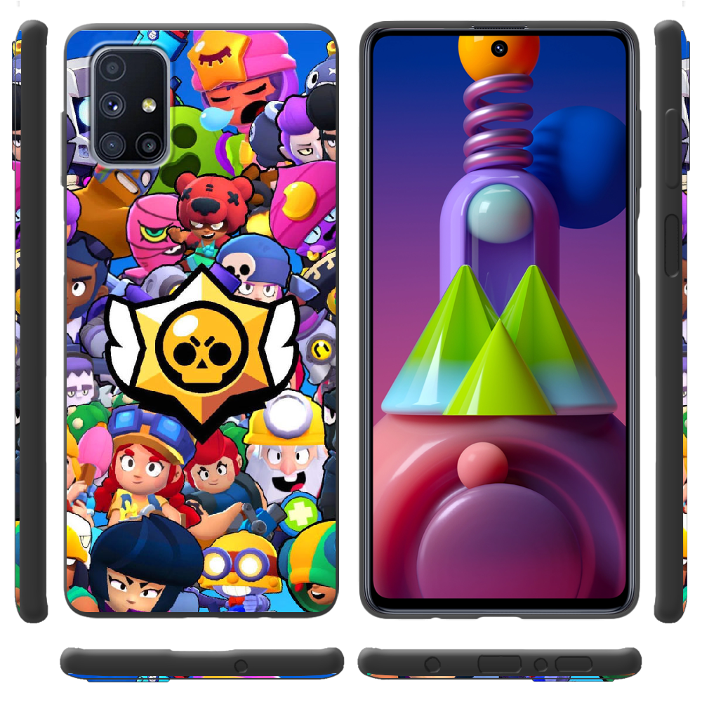 Чехол Boxface Samsung M515 Galaxy M51 Brawl Stars Черный силикон (40937-up2389-41345) - фото 2