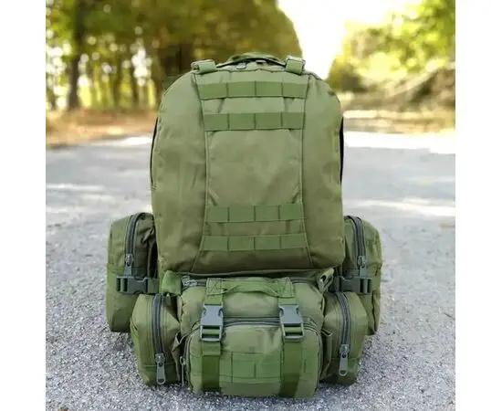 Рюкзак тактический с подсумками 55 л 53х35х22 см b 08 ART 8144 Олива (1544889584) - фото 2 Рюкзак тактический с подсумками 55 л 53х35х22 см b 08 ART 8144 Олива (1544889584) - фото 2