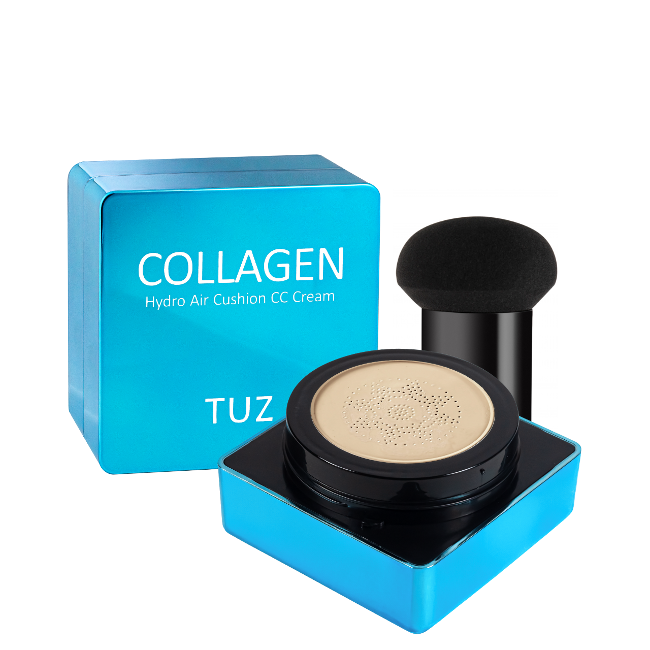 СС-крем кушон для обличчя зволожувальний TUZ Collagen Hydro з колагеном 02 Natural Skin Натуральний