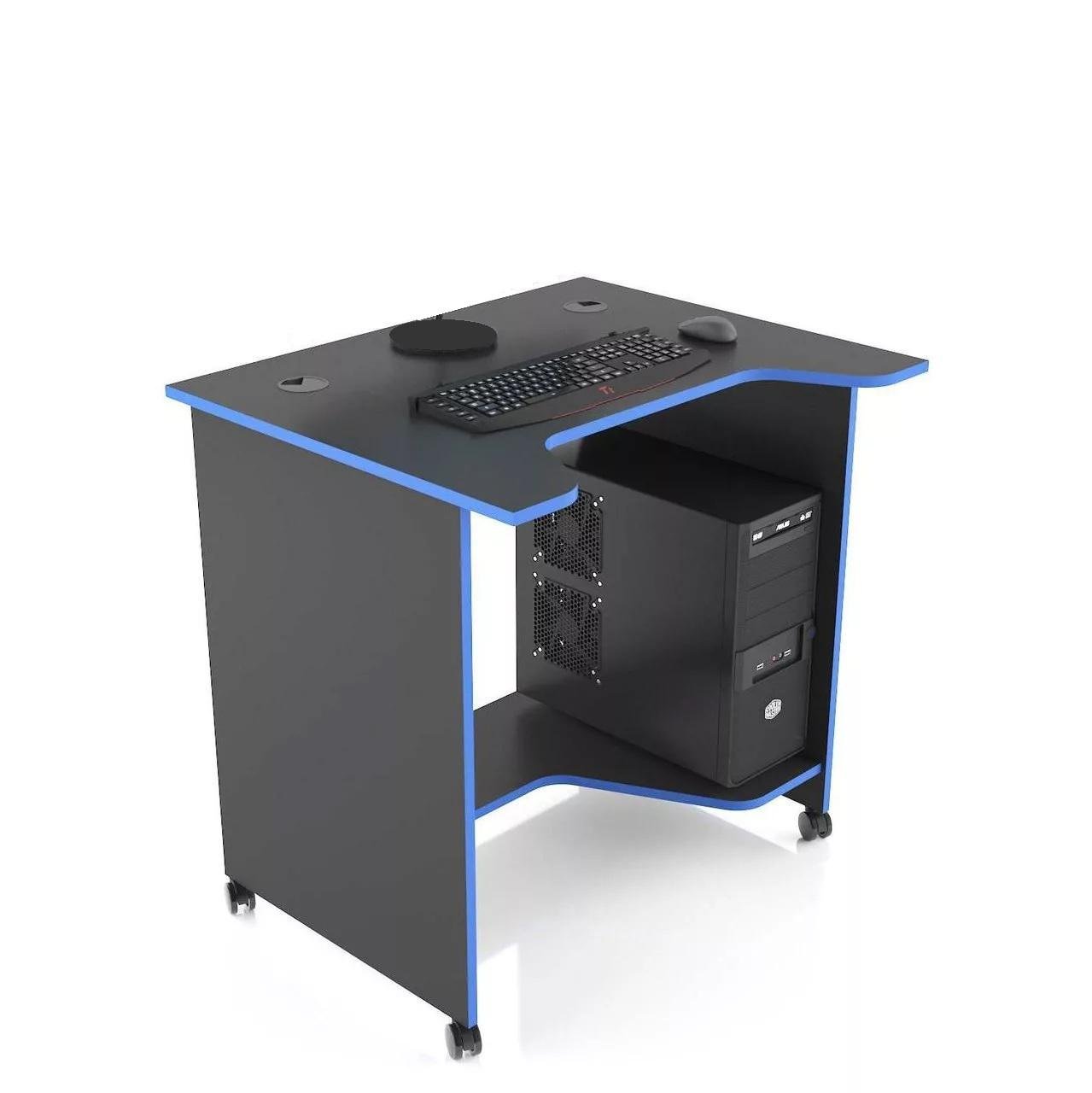 Комп'ютерний стіл геймерський XGamer Mini XG10 100х65х75 см Чорний/Синій (CCN-XG10MINIBL)