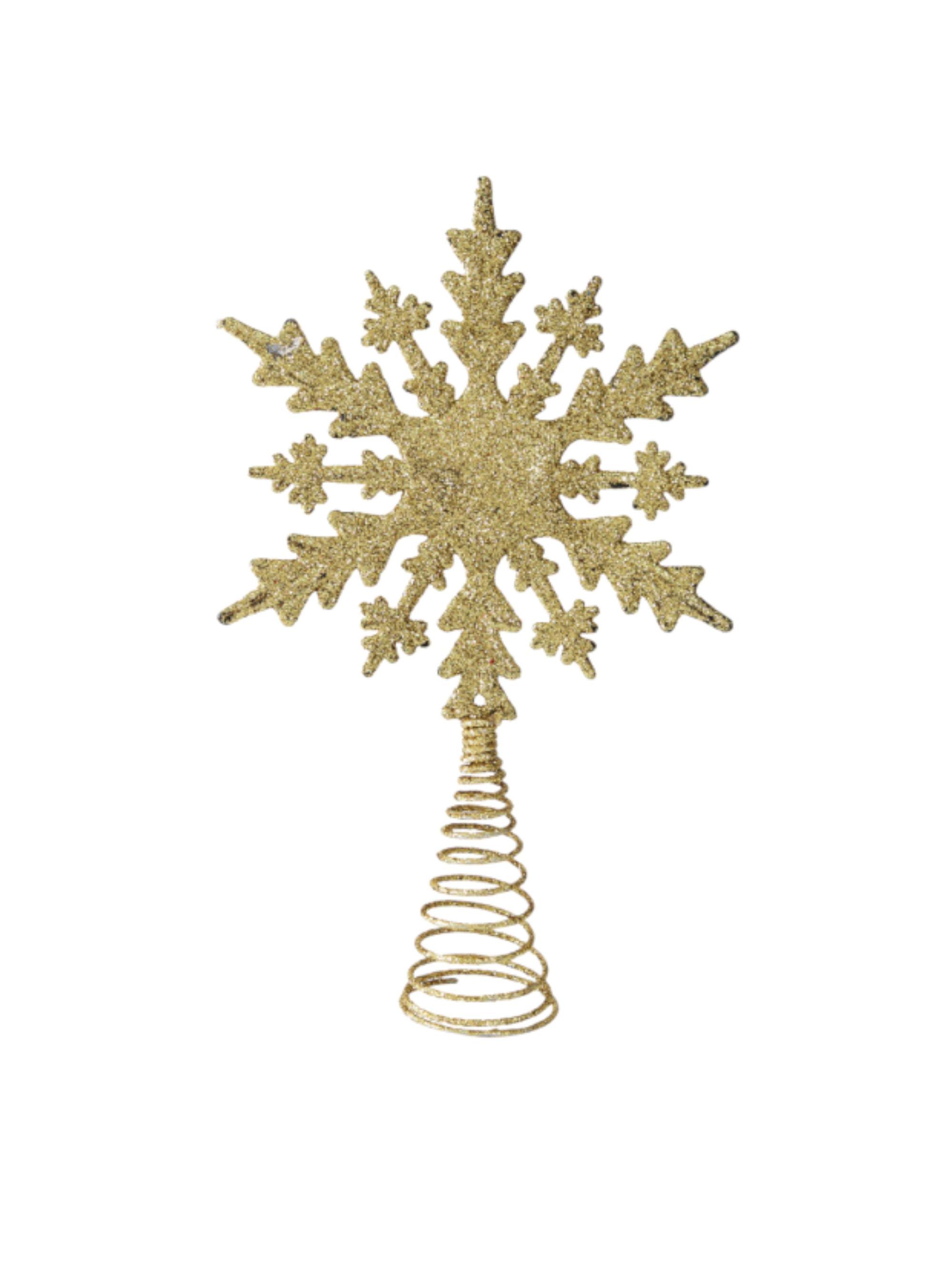 Верхушка для елки Звезда декор 210x126 мм Золотистый (181820)