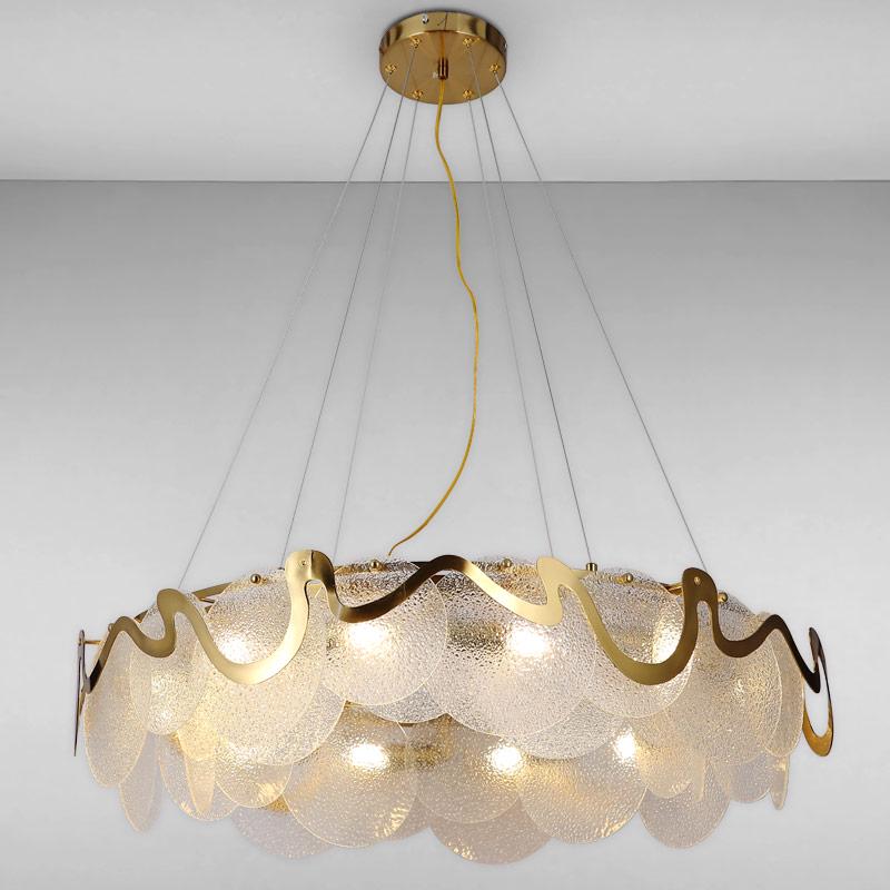 Люстра подвесная Light House LS-16096/12 BRZ+WH на двенадцать ламп Золото