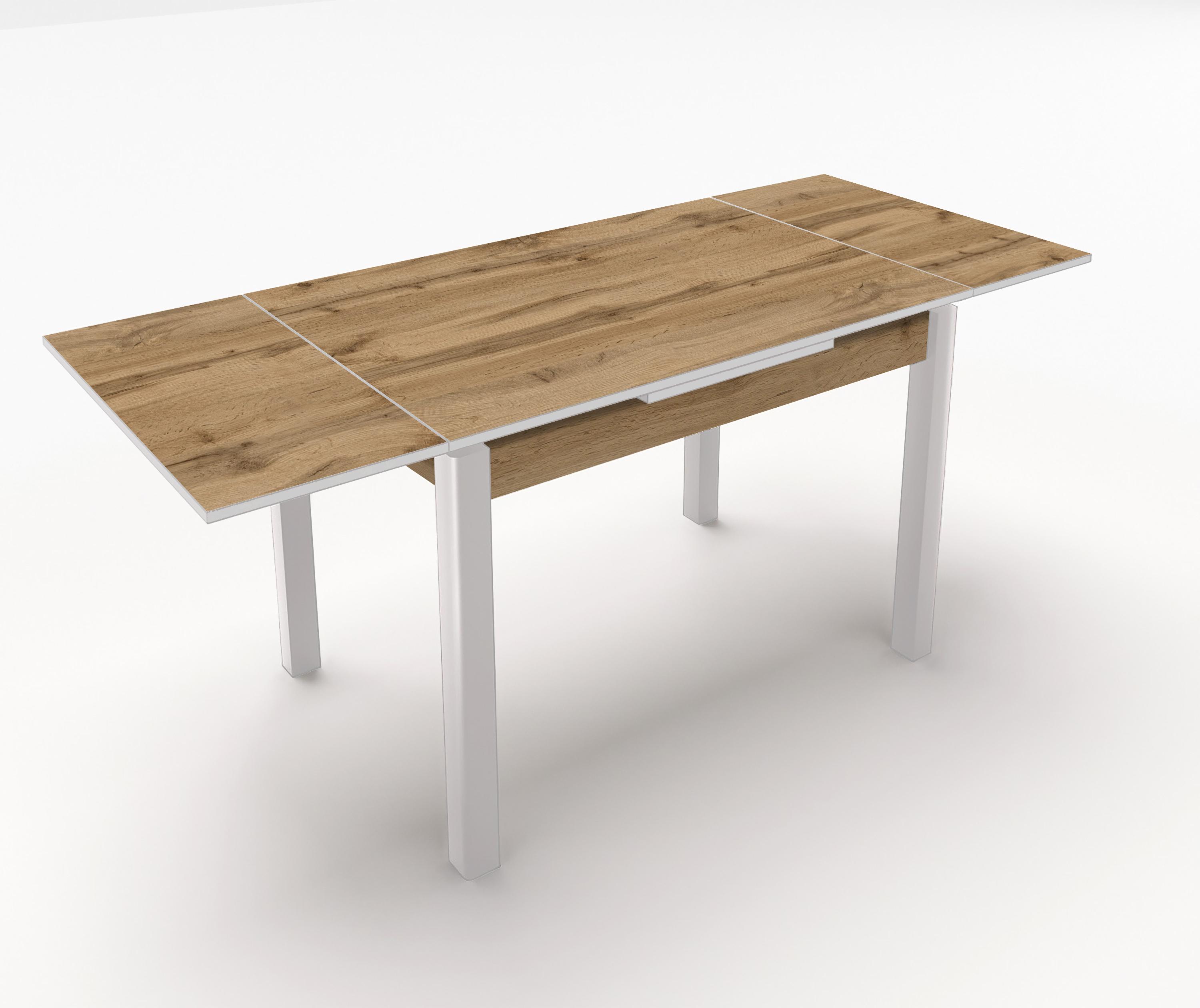 ᐉ Стол обеденный раскладной Fusion furniture Марсель 90х60 см Белый/Дуб ...