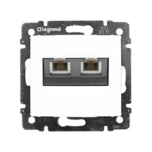Розетка двойная Legrand Valena телефонная Белый (774439)