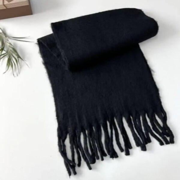 Шарф женский объемный на зиму Черный (VLD206) - фото 3 Шарф женский объемный на зиму Черный (VLD206) - фото 3