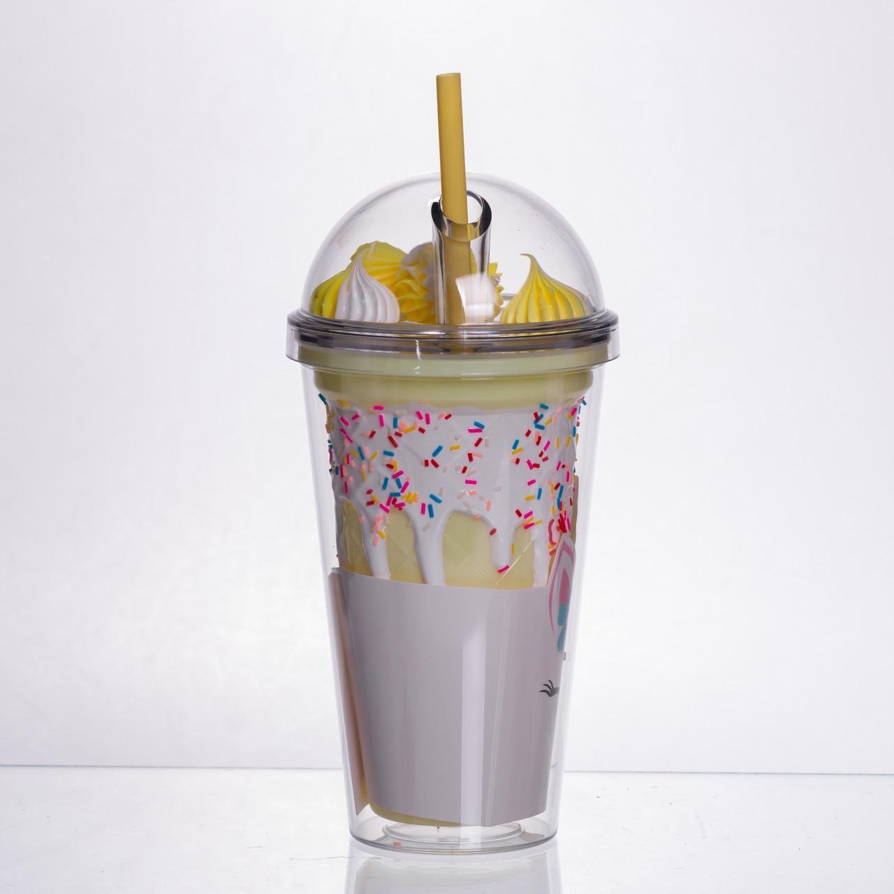 Стакан пластиковий з трубочкою і кришкою багаторазовий 400 мл Жовтий (HP-18-1Y) - фото 3 Стакан пластиковий з трубочкою і кришкою багаторазовий 400 мл Жовтий (HP-18-1Y) - фото 3