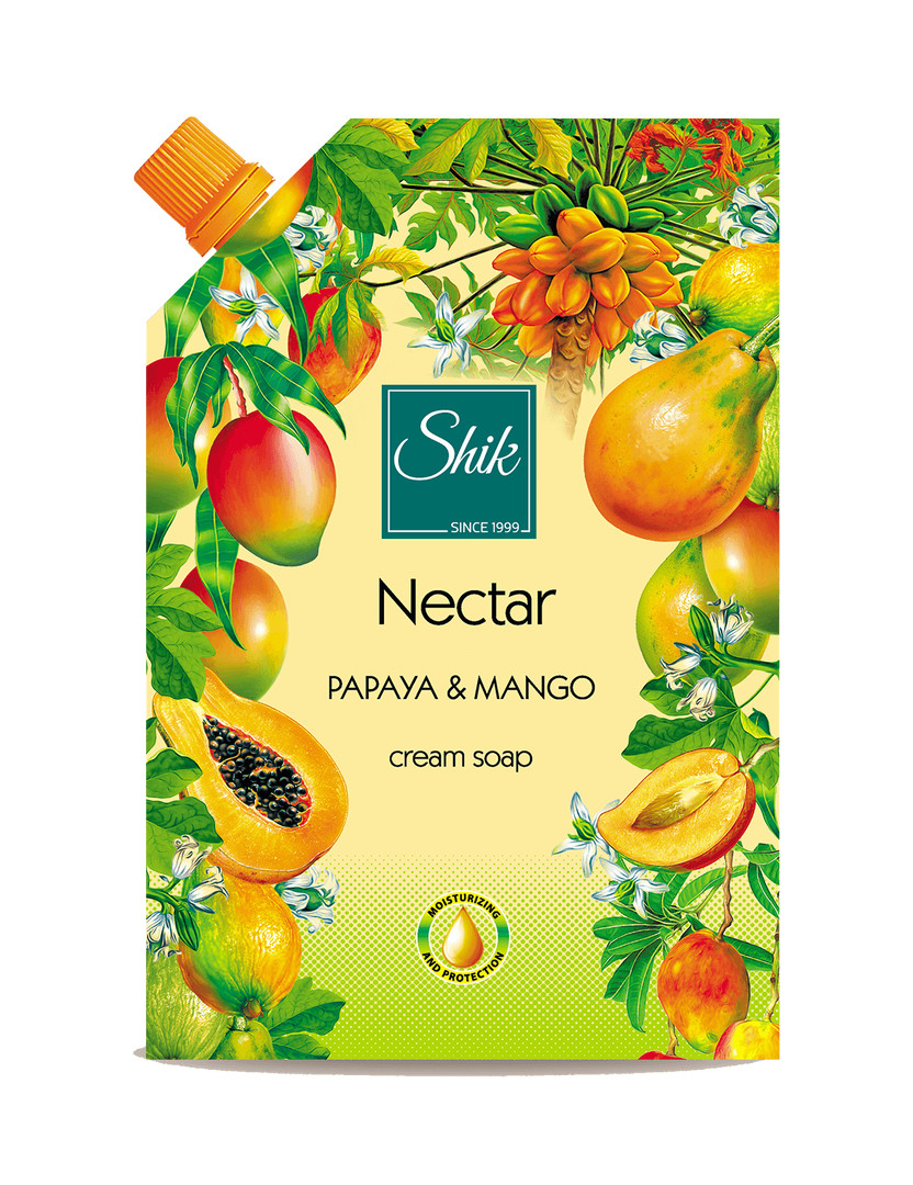 Крем-мыло жидкое Shik Nectar папайя и манго дойпак 460 мл