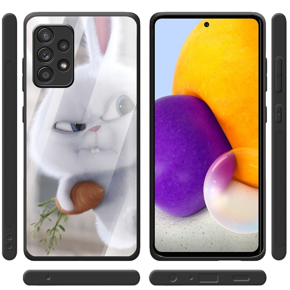 Чехол BoxFace Samsung A525 Galaxy A52 Rabbit Snowball Черный силикон со стеклом (42075-up1116-42232) - фото 2