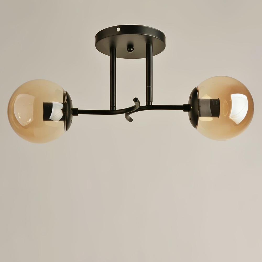Люстра потолочная шар Lighthouse SRS-19845/2A BK Черный/Коричневый
