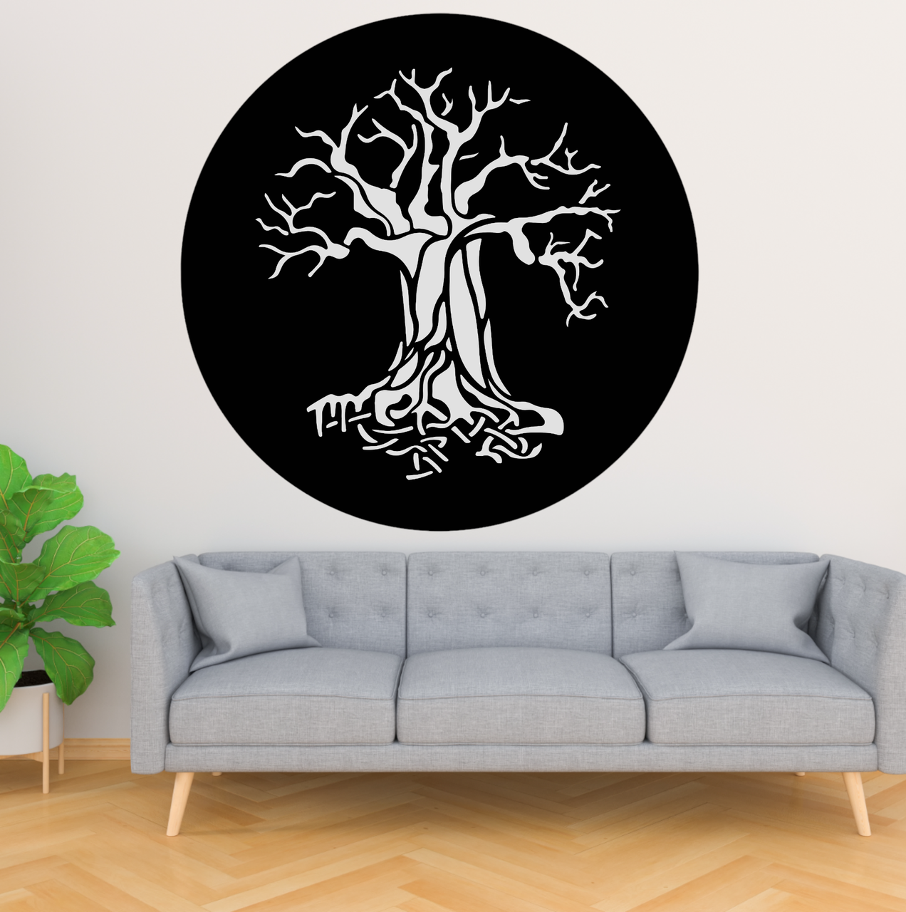 Декоративное панно на стену Upwood Decor Tree 30х30 см Black (1585107349)