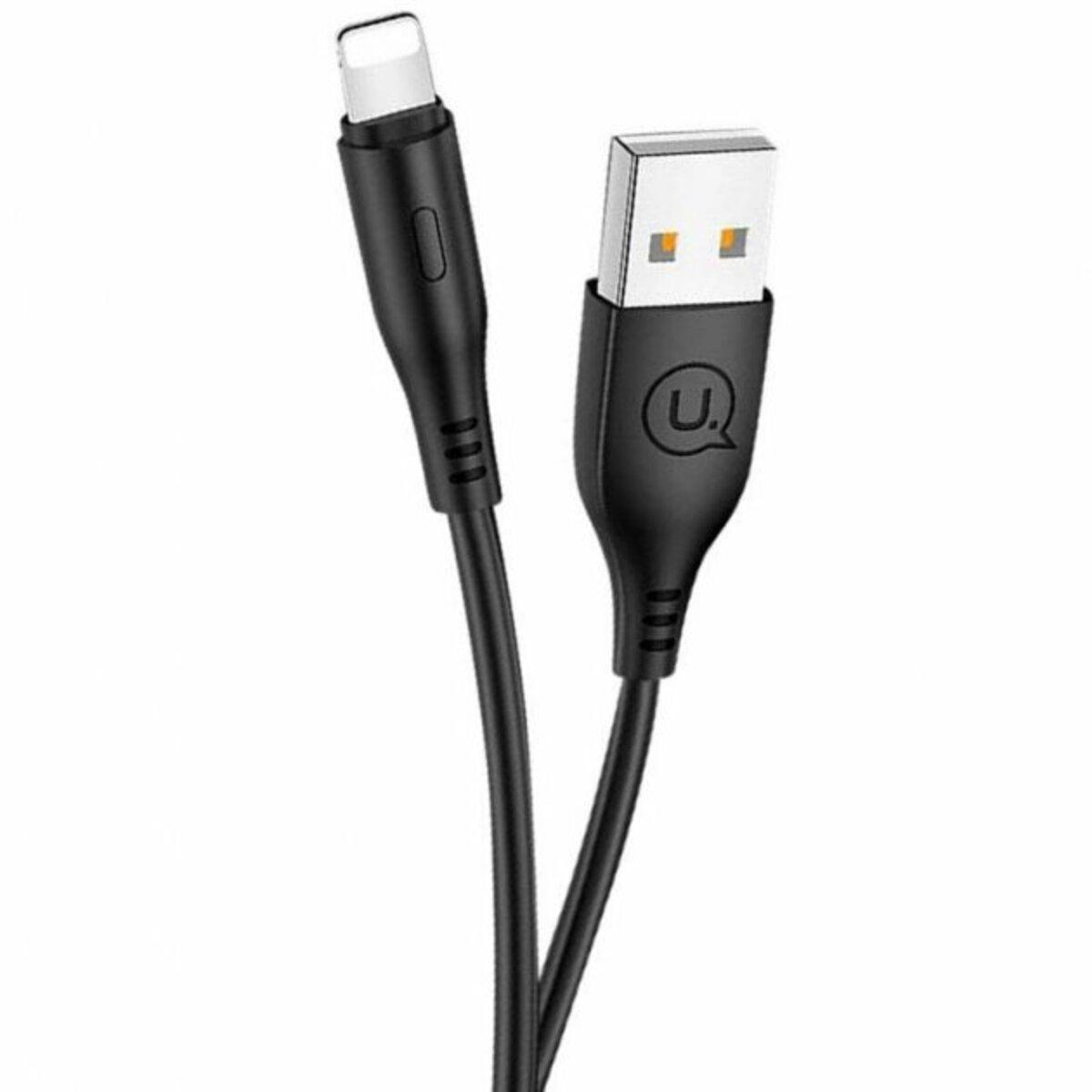 Кабель Usams US-SJ266 U18 Round lightning Cable 1 м Black (SJ266USB01)