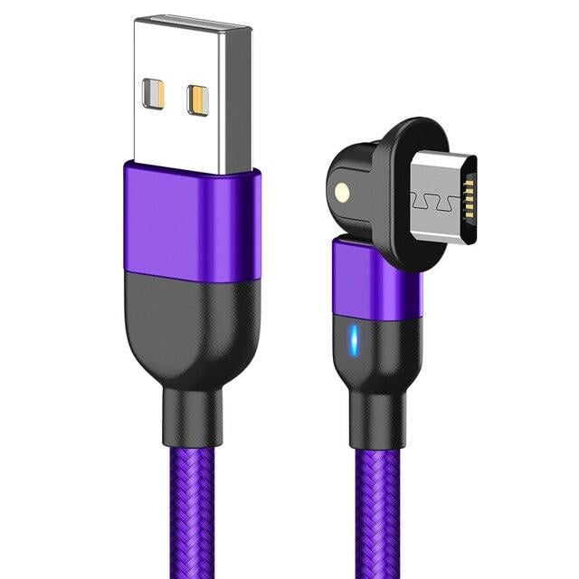 Кабель поворотный Greenport microUSB 3 A 1 м Purple (3365885)