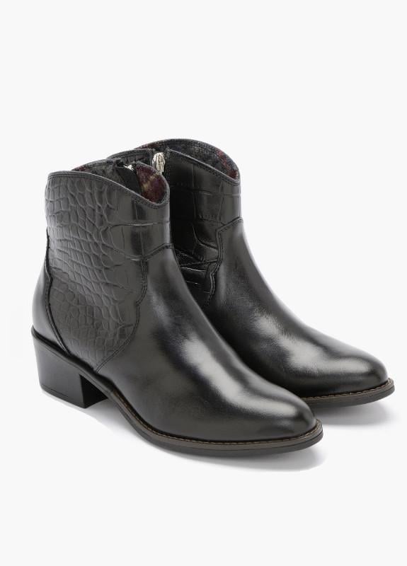 Ботинки казаки женские демисезонные RYLKO кожаные р. 36 Черный (4LVI9_X_ _LR7)