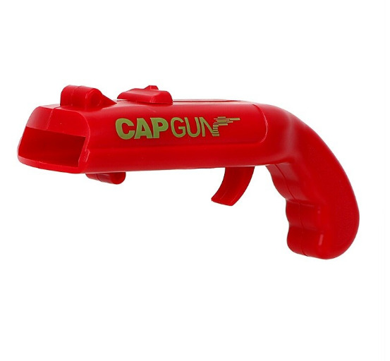 Открывалка для бутылок SUNROZ Cap Gun Opener Пистолет 3в1 Красный (SUN7741_1)