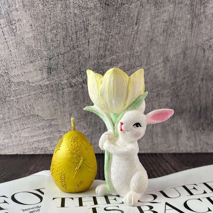 Набор Пасхальный кролик с тюльпаном Желтый (1665_7-130)