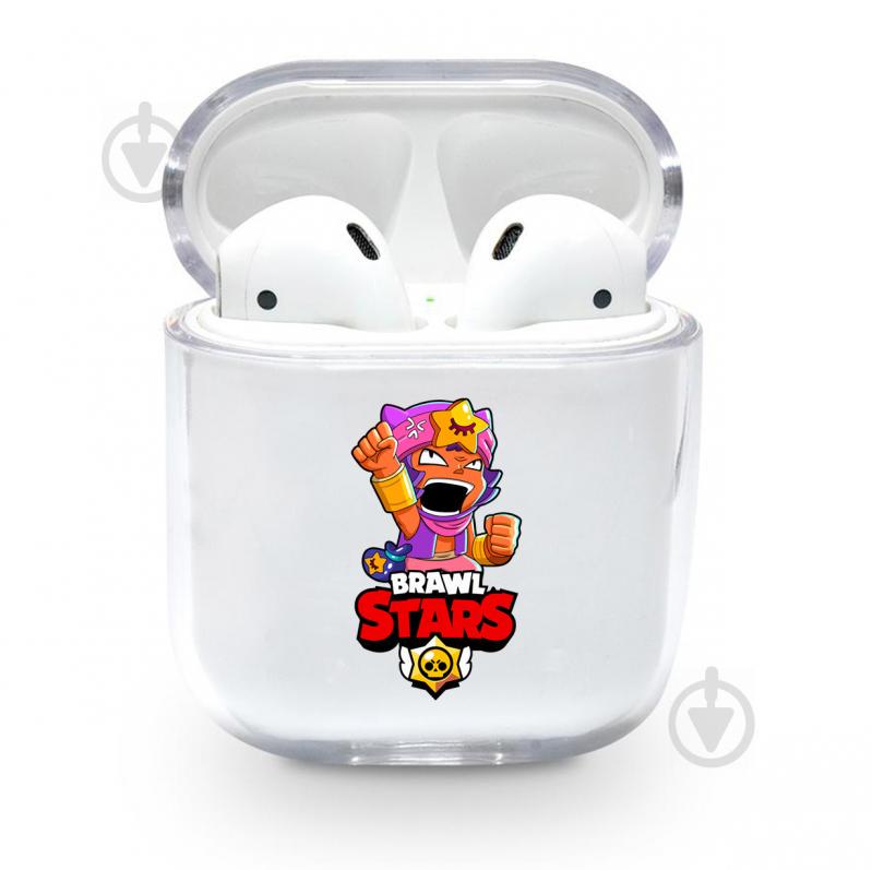 Прозорий силіконовий чохол Apple AirPods із малюнком - SANDY / Brawls Stars (KAP1110)