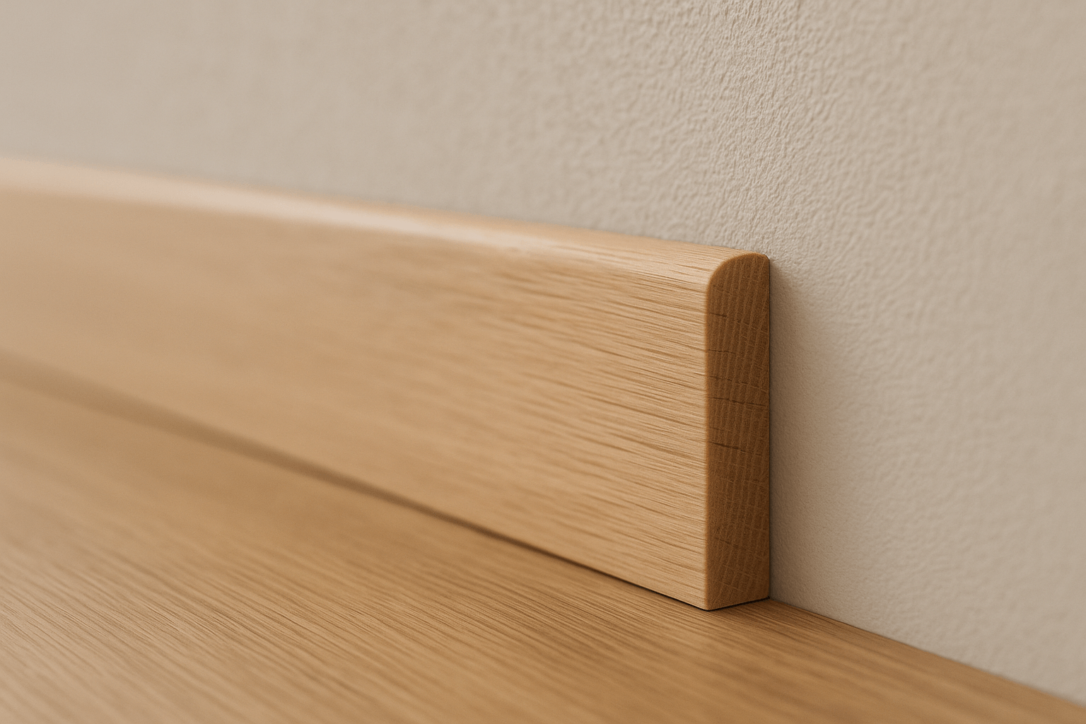 Плинтус деревянный Классик дубовый из массива дерева 10х58 мм (29424069)