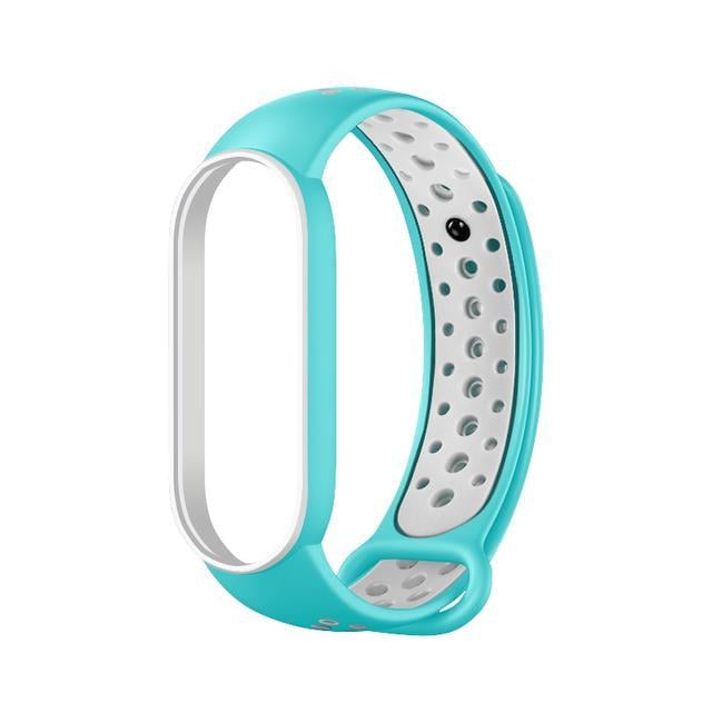 Ремешок спортивный для Mi Band 5/6/7 Голубовато-белый (29782269)