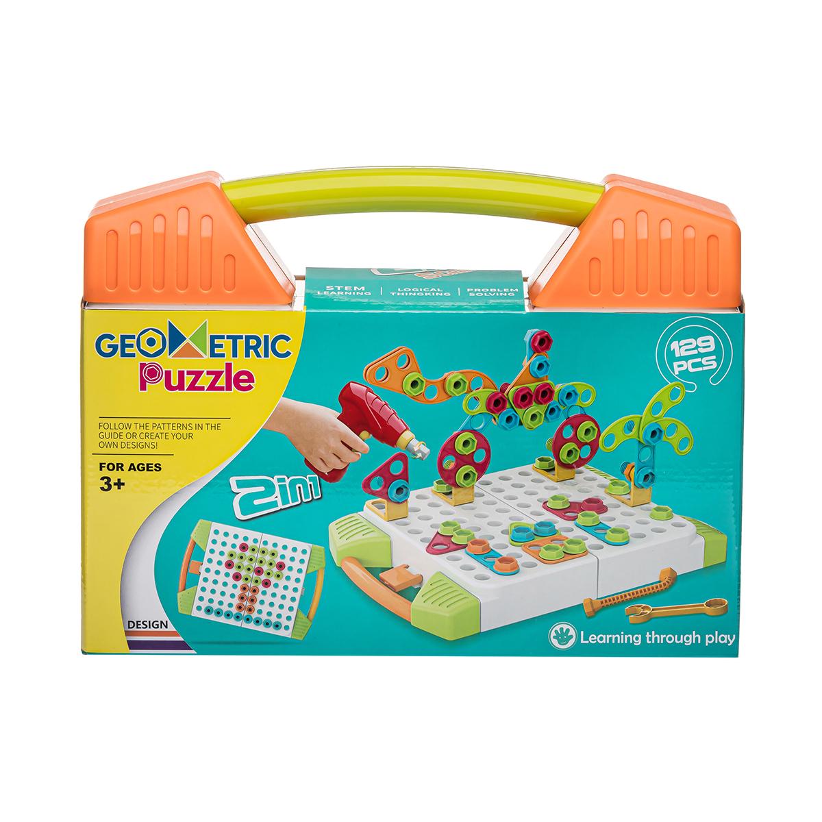 Конструктор Geometric Puzzle с шуруповертом