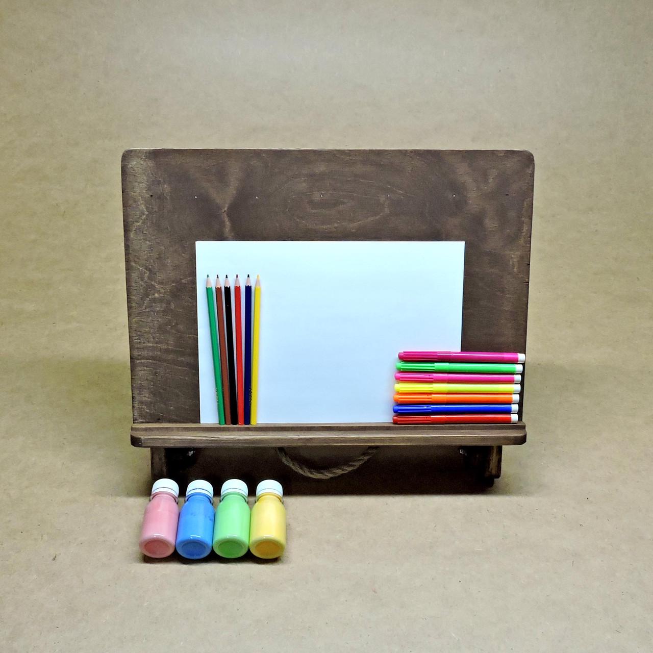 Мольберт из дерева Пикассо А3 настольный раскладной Капучино (МЛБ-000204) - фото 2 Мольберт из дерева Пикассо А3 настольный раскладной Капучино (МЛБ-000204) - фото 2