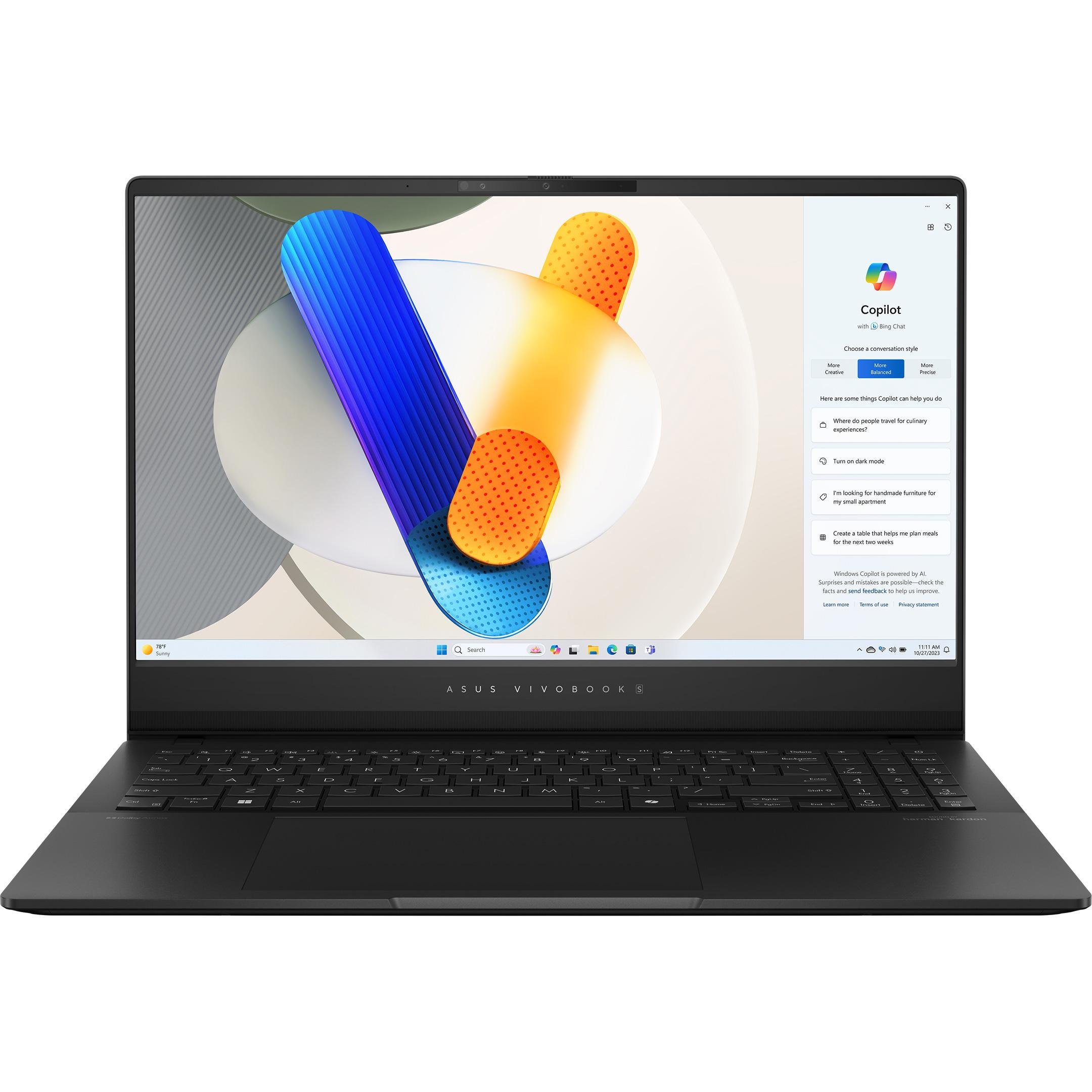 Ноутбук Asus VivoBook S 15" OLED S5506MA-MA080 U7-155H 32/1 ТБ Neutral Black (5edb04ee)