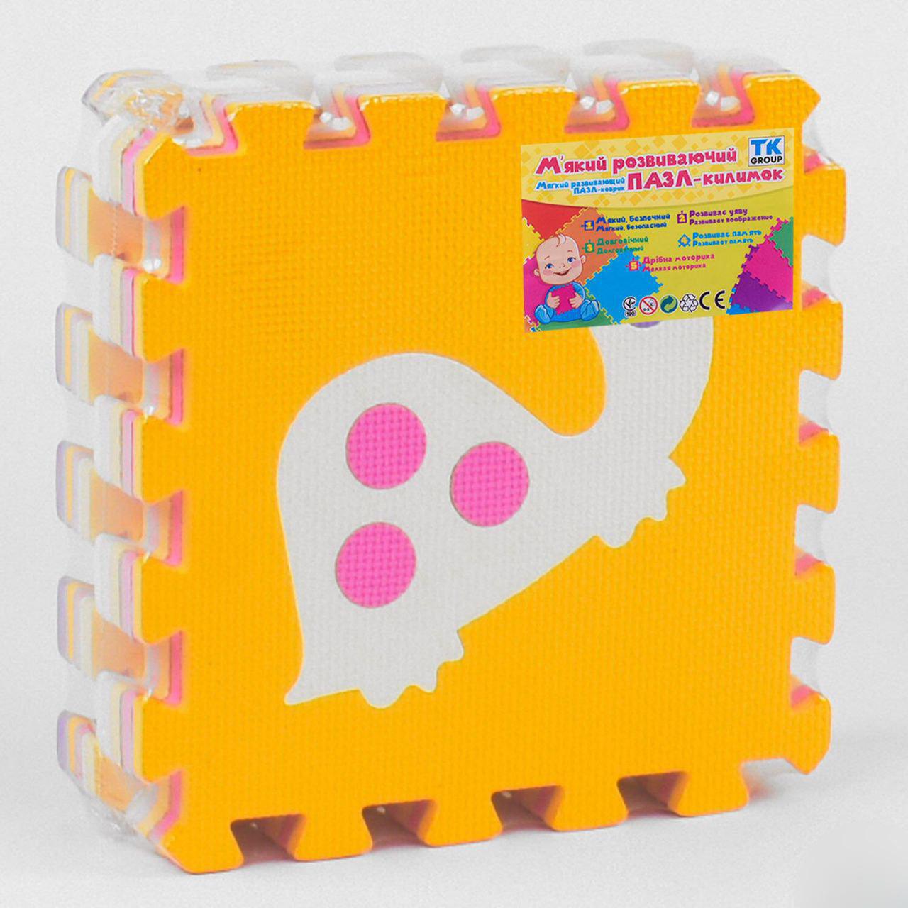 Развивающий массажный коврик-пазл для малыша (006)
