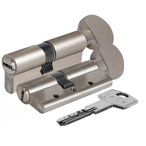 Цилиндр Kale 164 DBNEM 80 мм 5 ключей з вертушкой Никель