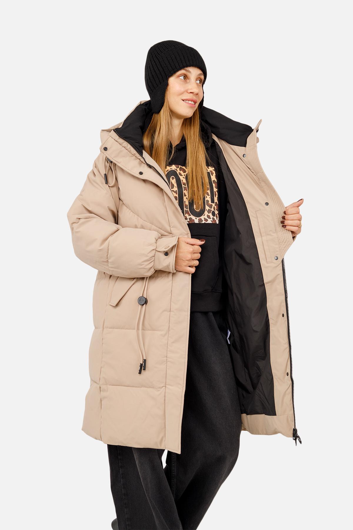 Куртка женская ЦБ-00256272 р. 44 Бежевый (28422182) - фото 2 Куртка женская ЦБ-00256272 р. 44 Бежевый (28422182) - фото 2