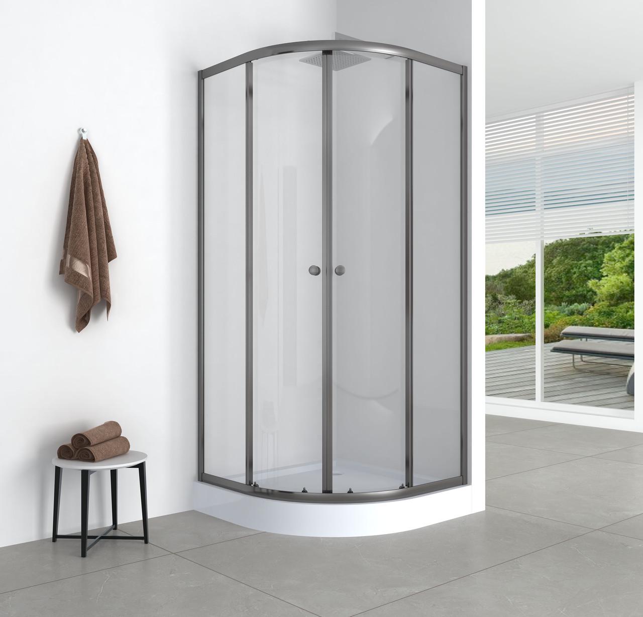 Душевая кабина с низким поддоном MIXXUS PLAIN SCT02-90x90x195-TR прозрачное стекло 4 мм Graphite (MI6901) - фото 6 Душевая кабина с низким поддоном MIXXUS PLAIN SCT02-90x90x195-TR прозрачное стекло 4 мм Graphite (MI6901) - фото 6