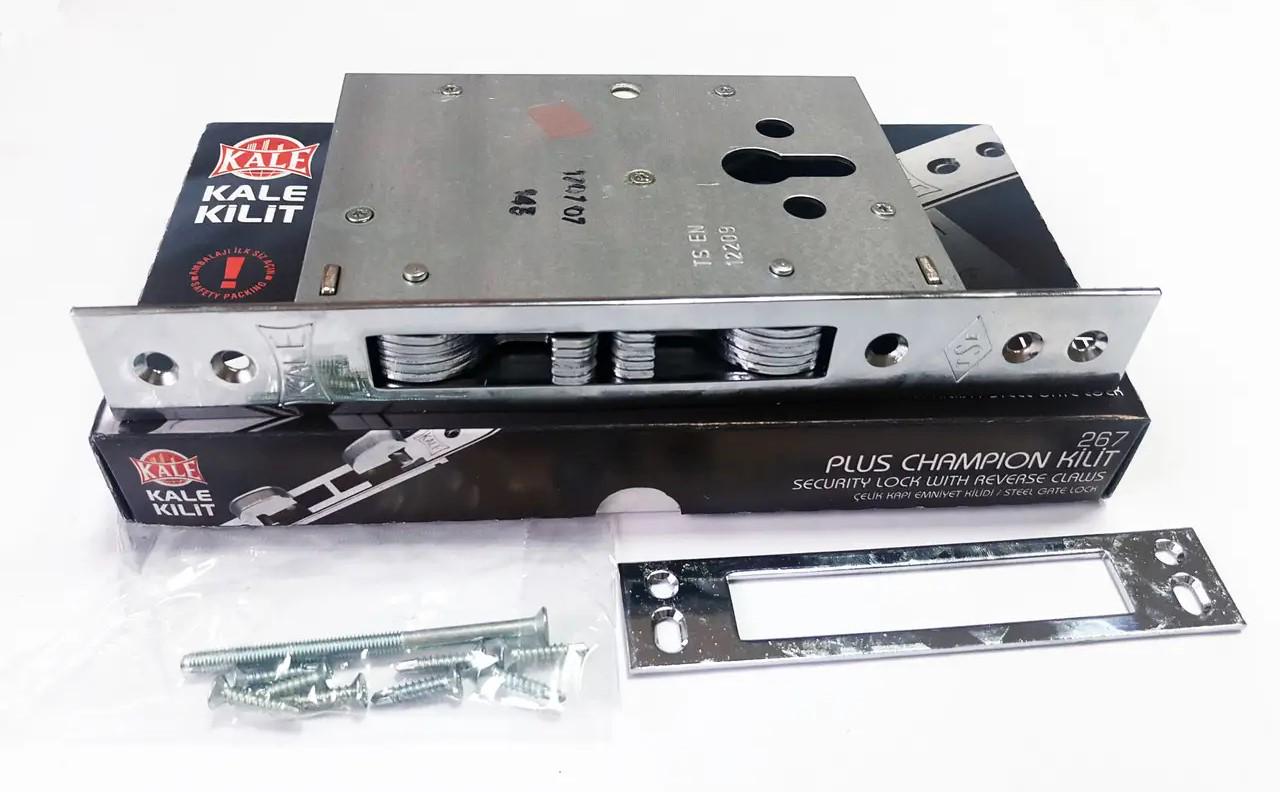 Замок цилиндровый 267 В с запорными крюкам с ответной планкой 60 мм Хром (1-30192) - фото 4 Замок цилиндровый 267 В с запорными крюкам с ответной планкой 60 мм Хром (1-30192) - фото 4