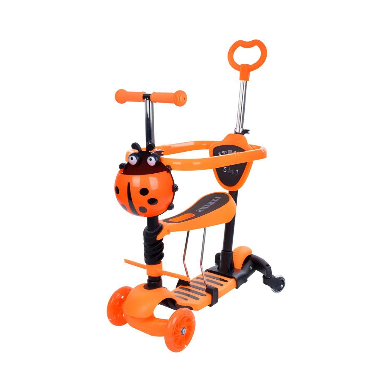 Самокат JR 3-101-OR 5в1 бампер/додаткові коліщатка Помаранчевий (25202121) Самокат JR 3-101-OR 5в1 бампер/додаткові коліщатка Помаранчевий (25202121)