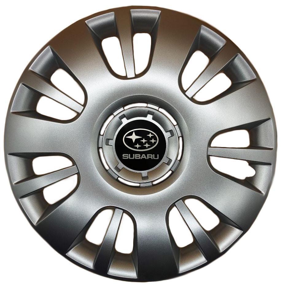 Колпаки SJS 312 с логотипом Subaru R15 4 шт. Серебристый (2654558052)