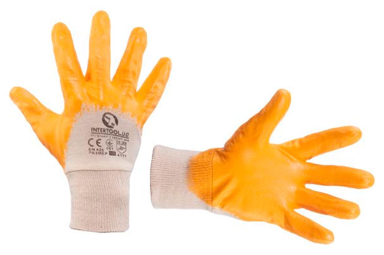 Рукавички Intertool нітрит 10" 12 шт. (SP-0110W) Рукавички Intertool нітрит 10" 12 шт. (SP-0110W)
